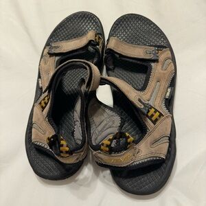 Teva CPD Spoiler II Black Tan Men’s Hiking Trail Outdoors Leather Sport Sandals